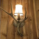 TONPOP American Country Resin Wandleuchte Nordic Wohnzimmer Stoff Wandleuchte Retro Kreative Restaurant Wandlaterne Für Schlafzimmer Nachttisch Veranda Gang Ve