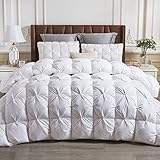 Homyrium Daunendecke 200x200 Winter Extra Warm 90% Daunen / 10% Federn 1700 gr. Quetschfalte Dick Bettdecke 200x200 Daunen Schwer Winterdecke Federbettdecke - Oeko-TEX und RDS Zertifiziert