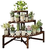 WAYWOC Blumenständer aus Holz, Blumenleiter, Präsentationsständer, Innenbalkon, Pflanzenständer, Gartendekoration im Freien