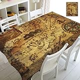 Piratenkarte Tischdecke Party Zuhause Hochzeit Dekoration Schatzkarte Tischdecke rechteckig Couchtisch Ornament AT4 140x200cm