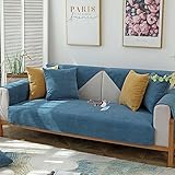 LJQAIZYL Sofabezug Wasserdicht 1 2 3 4 Sitzer Sofaüberwürfe,L Form Sofabezüge Sofa überwurfdecke Sofaschoner Hund Katze,Ecksofa Sofaschutzdecken,rutschfest Couchüberwurf Sofa Abdeckung,BlueA-90 * 180