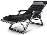 VOIV Klappbett Einzelbett Mittagessen Schlaf Büro Lounge Chair Home Einfaches Mittagessen Bettpflege Tragbar Multifunktional (Color : Black)