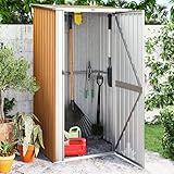 Outdoor Living - Lawn & Garden - Gartenhaus braun 118,5 x 97 x 209,5 cm Stahl verzinkt
