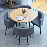 Empfangszimmer Tisch Und Stuhl, Büro-Empfangsraum, Club-Tisch Und Stuhl-Set, Büro-Empfang, Runder Tisch, Einfacher Küchen-Esstisch Für Küche, Besprechungsraum, Bibliothek, Kino, Teeladen ( Color : Blu
