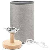 OSALADI Kleine Tischlampe Usb-Nachttischlampe Stoff-Holz-Schreibtischlampen Schlafzimmer-Nachtlicht Für Wohnzimmer Heimdekoration Geschenk Wie Abgebildet1