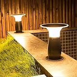 Arnusa Gartenleuchte Power Solarleuchte Helle 360 lm Solarlampe Wegeleuchte Gartenlampe Sockelleuchte kabellos Außenleuchte Terrassenbeleuchtung warmweiß und kaltweiß einstellbar 29x23,5 cm 4000 mAh