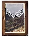 Scheibengardine Decor Filigrane Scheibenhänger aus Plauener Spitze in weiß-Silber Schiebepaneele mit Stickerei