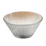 Aoyo obst etagere Obstschale, Gestreifte Glasschale, Frühstücksschale, Obstsalatschale, Müslischale, Eisschale, Dessertschale, Groß(Size:Klein,Color:D)