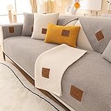 HGTRH Sofa üBerzug L Form Groß Ecksofa, Sofabezug 3 Sitzer Ohne/mit Armlehne, Weicher Plush SofaüBerwüRfe Couch üBerzug Sofaschutz, rutschfest Langlebig Waschbar Sofahusse