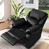 XYEJL Fernsehsessel/Relaxsessel/Leder Sofa/Tilt Sofa/Push Back Sessel/Adjustable Single Chair/Geeignet für Home Lounge Gaming Cinema,Black