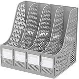 Aktenschrank Desktop Aktenbox Magazin Kunststoff Aktentrennung Schreibtischbedarf Aufbewahrungsmanager Home Office Möbel Bücherregal (Farbe: Grau)