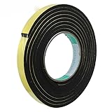 5 m schwarz/weißes selbstklebendes Schaumstoffband, Türdichtungsstreifen, Geräuschdämmung, Kollisionsschutz, Fensterspalt-Zugluftstopper-Hardware, 20 mm, schwarz, 5 m