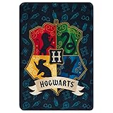 Harry Potter Fleece-Überwurfdecke – Harry Potter Hogwarts Plüsch Fleece Überwurf – Gryffindor Hufflepuff Ravenclaw Slytherin Wizardry Überwurf Decke (Harry Potter)