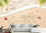 3D Wallpaper Fototapete Abstrakte Einfachheit Sunny Beach Seaside 3d Tapete Wanddekoration fototapete wandbild Schlafzimmer Wohnzimmer-250cm×170cm
