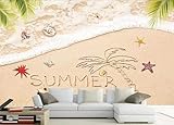 3D Wallpaper Fototapete Abstrakte Einfachheit Sunny Beach Seaside 3d Tapete Wanddekoration fototapete wandbild Schlafzimmer Wohnzimmer-250cm×170cm