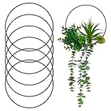 Metallringe zum Basteln Deko Ringe: YOYIAG Herstellung Hochzeit Makramee Zubehör Kranz Dekor Floristik Hoops Kranz Rohling Weihnachten DIY Wandbehang Handwerk Metall Blumen Reifen Dekoringe