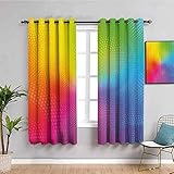 ZLYYH sonnenschutz vorhang outdoor Farbe Textur Muster BxL:229x274cm(114x274cm x2 Panel) schlafzimmer gardinenstange raumteiler schiebevorhang fenster balkon kleiderschrank bad wohnzimme schrank dekor