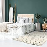 BALTA Berberteppich, Gemütlicher Wohnzimmerteppich im Ethno-Design, Teppich 120x170 cm, Weich und Komfortabel, Pflegeleicht, Florhöhe 30 mm, Polypropylen, 120 x 170 cm, Creme - Mehrfarbig