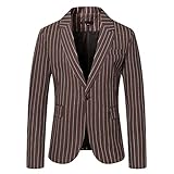 Mens Open Slim Fit EIN-Knopf-Gitterfarbe Anzugjacke Kaschmir Mantel Herren Schwarz