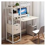 PC Schreibtisch Computertisch Home Schreibtisch Bücherregal Kombination Einfache Schreibtisch Aufbewahrungsschreibtisch Modern Student Schreibtisch Ecktisch Schreibtisch (Farbe: Holz 120 cm)