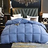 Bettdecke 200x200cm,Winterdecke,WeißE Entendaunendecke, Doppelbettdecke, Modische Ab-Seitendecke, Leichte Und Warme Bettdecke,200x230cm 3000g