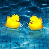 Moxled 2023 Neueste Schwimmende Poolbeleuchtung, Enten LED Poolbeleuchtung Wasserdicht, 2 Modi Nachtlicht für Pool, Schwimmbad, Teich, Party (2 Stück)