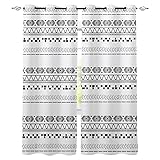 Yanyan Art 2 Panels Vorhänge Vintage Linien Texturen Schlafzimmer Moderne Wohnzimmer Küche Vorhänge Home Kinderzimmer Dekor Fenstervorhänge WxH/2x200x265cm ösen gardinen