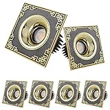 WLBHWL 6er-Pack Europäische Vollkupfer-LED-Einbauleuchten, LED-Dosenleuchten, Winkelverstellbare Retrofit-LED-Einbauleuchte, 6 W, 8 W, 10 W, 12 W, 14 W, Blendenverkleidung