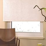 Good Life Rollo Springrollo Mittelzugrollo Schnapprollo Fensterrollo Sichtschutz Breite 62 bis 222 cm Höhe 180 cm Creme Beige (72 x 180 cm)