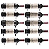 Homtone 10 Stück Weinregal Metall für Wand, Flaschenregal zur Wandmontage, Eisen Weinflaschenhalter Regal für Wein, mit Schrauben