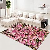 Kunsen wohnzimmerdeko homemats Esszimmer rosa Teppich Schlafzimmer Bedruckte Bodenmatte maschinenwaschbar kinderzimmer Teppich kinderteppich 180X250CM 5ft 10.9' X8ft 2.4'