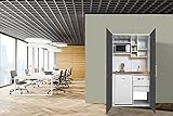 Küchenzeile Schrankküche Küche Miniküche Küchenzeile Pantry Küchenblock Weiß Grau