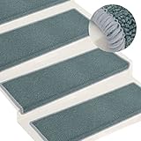 Home Furniture Teppich Stufenmatten 15 Stück 65 x 25 cm Größe Blau