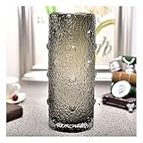 DHCZZRS774 Vasen für Dekor Grau transparente Partikel gerade Glasvase dekorative Blumenvase für Hochzeit Wohnzimmer Schlafzimmer Esstisch Vase Dekoration Bodenvase (Größe: Medium)