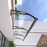 Wetterbeständige Haustürüberdachung,Vordach Haustür Überdachung Haustürvordach Haustürvordach Fenstermarkise,UV-Schutz,Für Garage Balkon Fenster (120x110cm/47x43.3in)