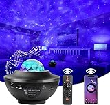 Ali Mama LED-Sternenhimmel-Projektor, Galaxy Starlight-Projektorlampe, mit Fernbedienung und Timer, musiksynchronisierter Nachtlichtprojektor mit Bluetooth.