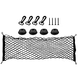 Jatour Elastisches LKW-Ladungsnetz, verstellbares Nylon-Kofferraum-Aufbewahrungsnetz, Auto-Innenzubehör, robuster Universal-Kofferraum-Organizer mit Haken