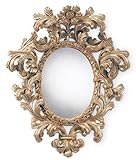 Casa Padrino Luxus Barock Spiegel Antik Gold - Ovaler Italienischer Barockstil Wandspiegel mit antikem Spiegelglas - Luxus Möbel im Barockstil - Barock Möbel - Luxus Qualität - Made in Italy