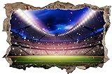 Fussball Stadion Wandtattoo Wandsticker Wandaufkleber D1212 Größe 120 cm x 180 cm