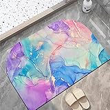 Badezimmerteppich Super Absorbierende Rutschfester Badematte, Badematten Badteppich 60x90cm Badvorleger Extra DüNn Schnelltrocknende Waschbare Badematte Home Rug, Badmatte Bodenmatte Floor Mat Farbe