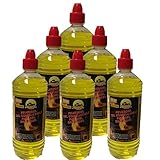 6x 1 Liter Flaschen Brenngel Gelkamine Ethanolkamine Wandkamine Gel Bioethanol