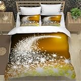 XPINGO Kinder Bettwäsche Sternenklarer Himmel 135x200 cm 4teilig Jungen und Mädchen 100% Mikrofaser Sommer Weiche Winter Warm Bettbezüge 3D Weihnachten Bettbezug mit 2 Kissenbezüge 80x80 cm