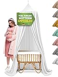 lilimaus Betthimmel - Baldachin Kinderzimmer in einzigartiger Qualität - Passt um Babybett, Kinderbett, Hausbett oder als Kuschelecke - inkl. Geschenkbox - für Mädchen und Jungen - weiß