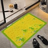 Badezimmerteppich, Badematte Rutschfest, Duschmatte Rutschfest, Duschvorleger, Badvorleger Badteppich Rutschfest Waschbar Teppich Badezimmer, Bathroom Mat, Bath Mat Mats, Bad Teppich, Gelb-90x120cm