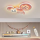 HWCX-LICHT LED Deckenleuchte Kinderzimmer Mädchen Zimmerlampe Decke Deko Lampe, 45W Mickey Kinderlampe Dimmbare Deckenlampe mit Fernbedienung, 4050lm, für Schlafzimmer Mädchenzimmer Babyzimmer, Rosa