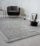 the carpet Willow Langflor, Hochflor Teppich, Wohnzimmer, Schlafzimmer, Modern, Weich, Matt, Einfarbig, Unifarben, Silber 160 x 230 cm