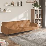 JUNZAI Tagesbett, Schlafsofa, Schlafcouch, Sofabett, Polsterliege, Ausziehsofa, Bettsofa, Honigbraun Kiefer Massivholz 90x200 cm