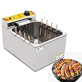 Kommerzielle elektrische Fritteuse, Käse-Hot-Dog-Stickmaschine, Bratwurstausrüstung, 12 l Fritteuse, elektrische Einzylinder-Fritteuse, Snackmaschine