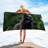 Strandtuch Siamkatze DunkelgrüN Mikrofaser Handtuch Strandlaken GrößE Handtuch Schnell Trocknen Strandhandtuch Herren Frauen BadetüCher, HandtüCher, StrandtüCher 200x200cm