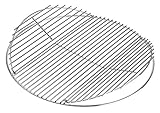 LANDMANN Rundgrillrost verchromt (Ø 55 cm) | Aufklappbar, um die Grillkohle und Briketts problemlos nachzulegen, passend für LANDMANN Holzkohlerundgrills mit Ø 55 cm [verchromt]